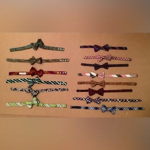 14 pre-tied Silk Bow Ties, various brands, adjustable sizes